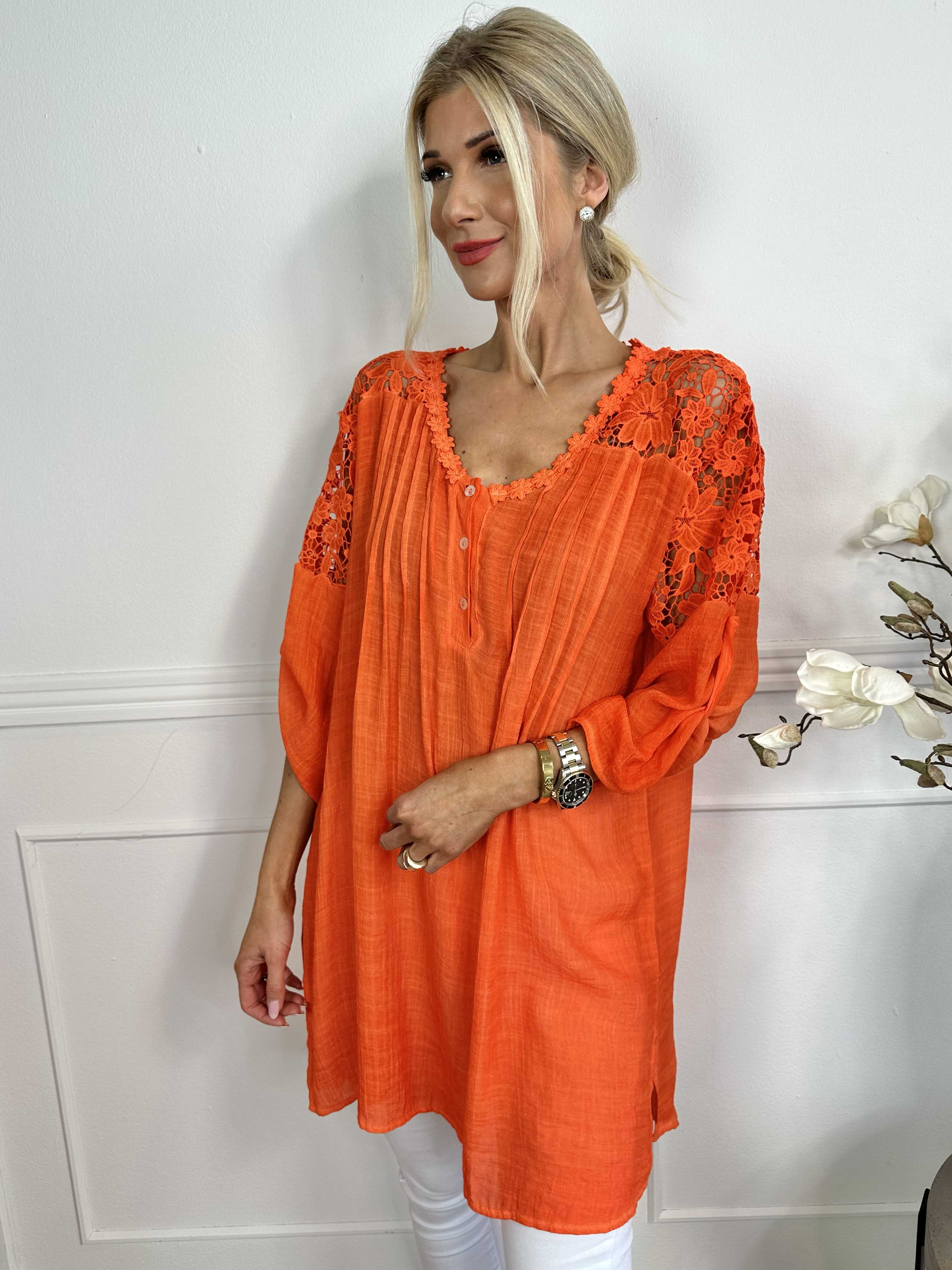 Juliette - Tunika i bomuldsblanding med broderinger